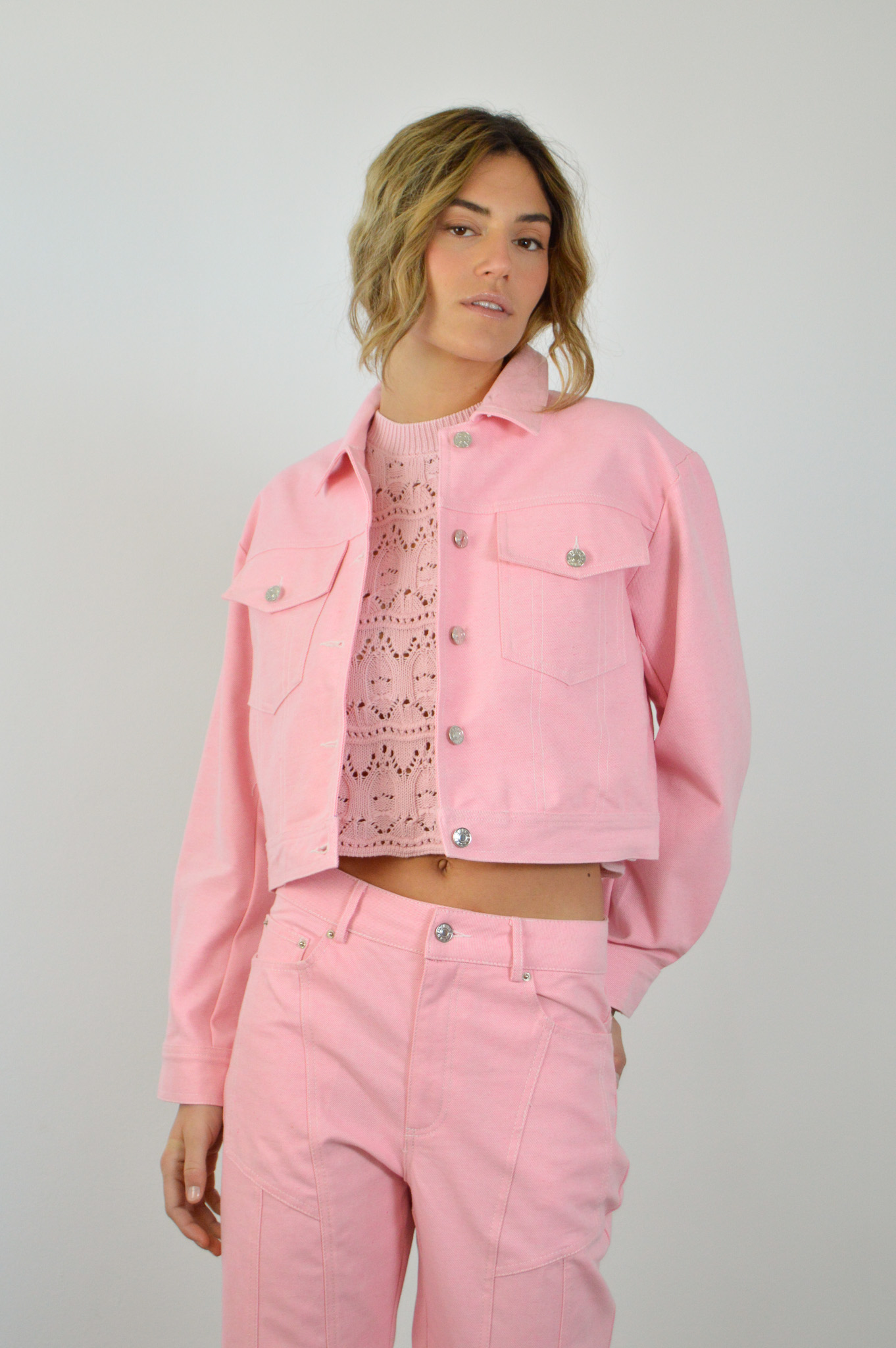 Chaqueta Vaquera Rosa